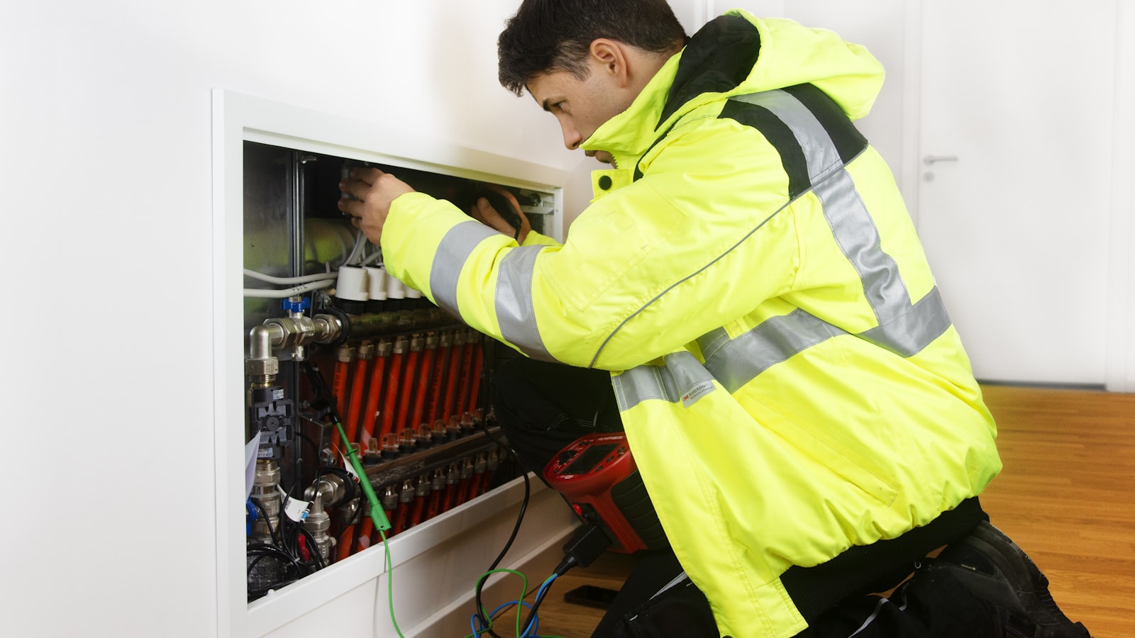 Sanitärinstallateur bei der Arbeit
