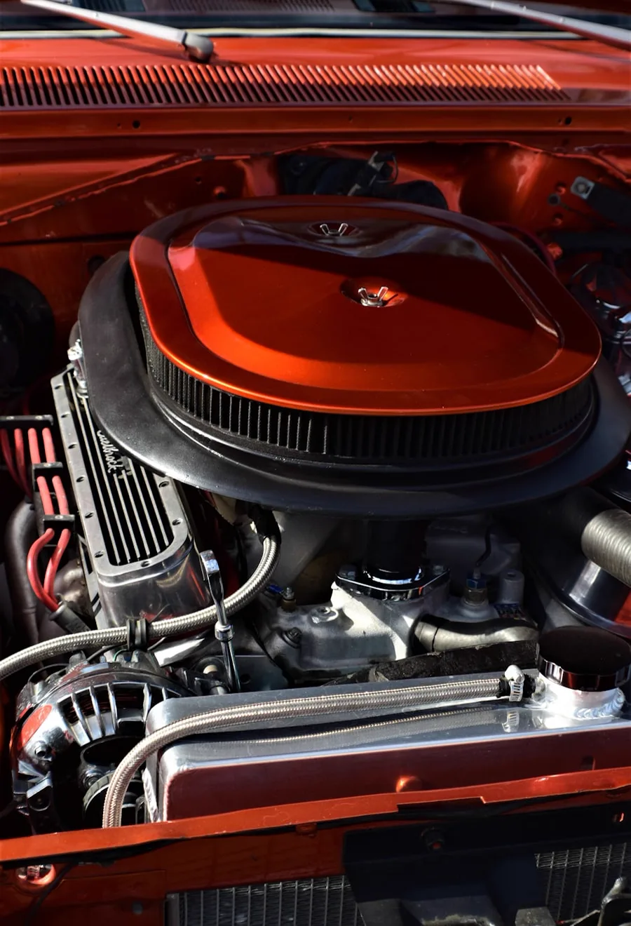 Motorraum-Nahaufnahme für Tuning