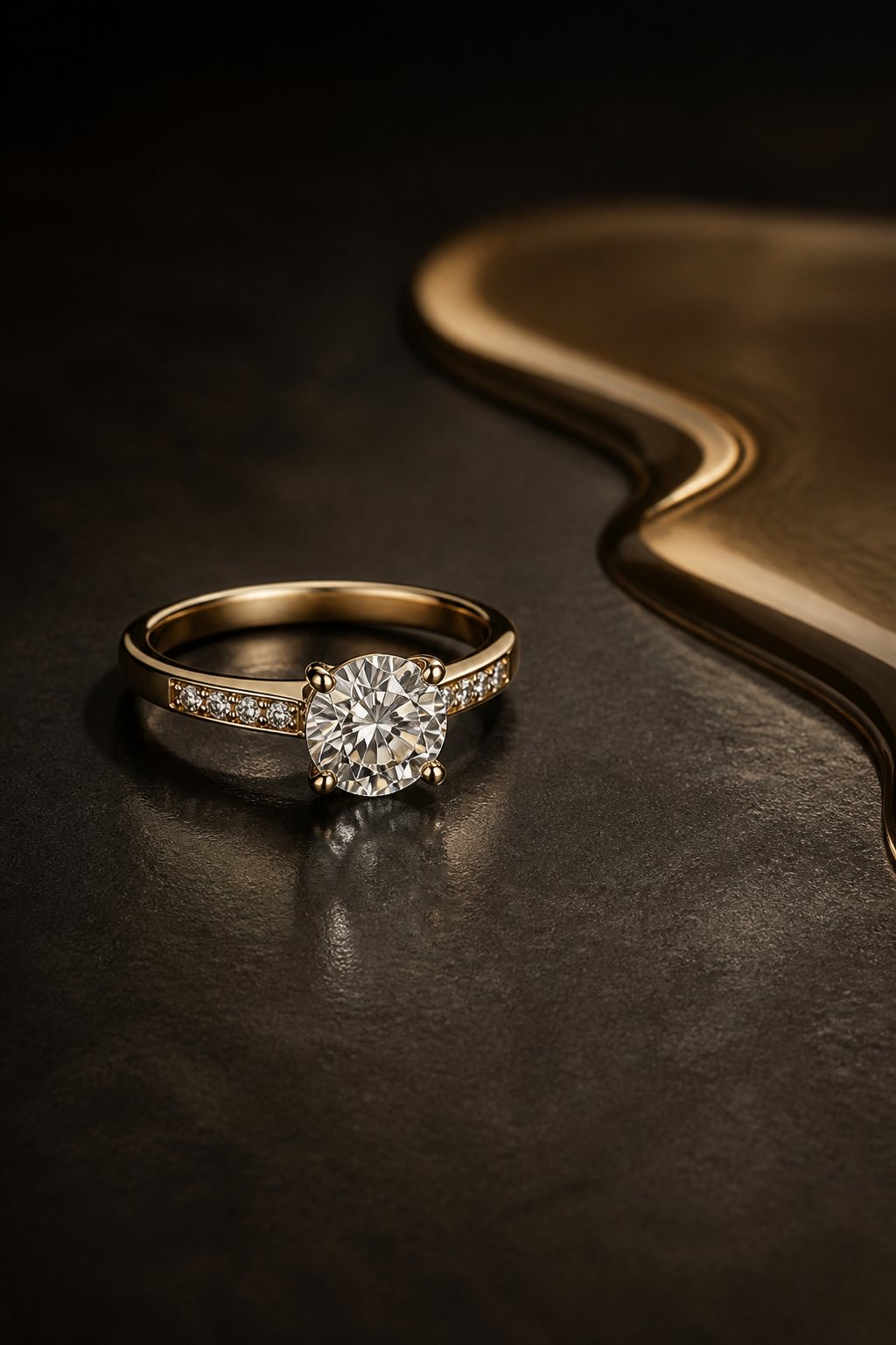The Profile — campaign study of the gold diamond ring