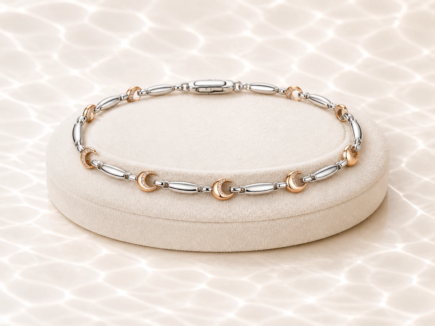 Marée Armband auf einem niedrigen elfenbeinfarbenen Schmuckhalter